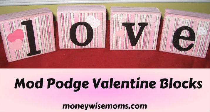 Mod Podge Valentine Blocks Mod Podge Valentine Blocks
