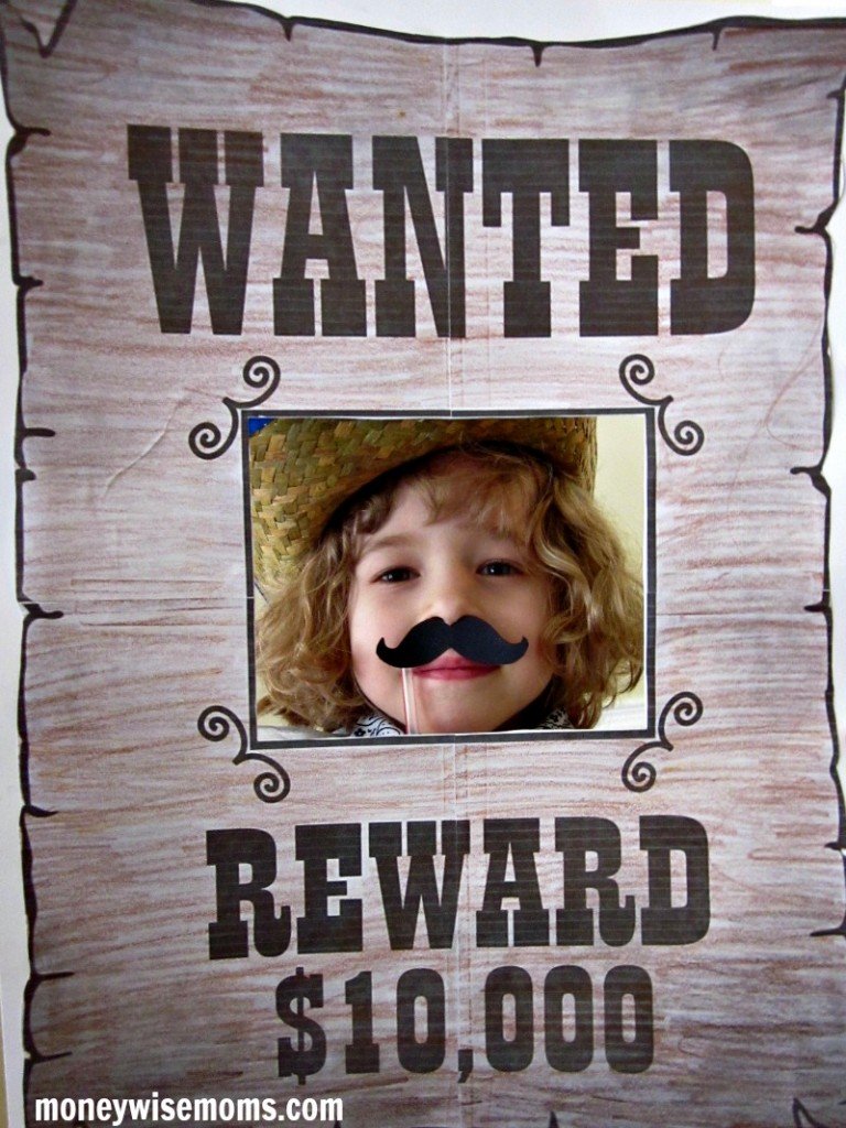 Wanted Poster Western Birthday Party